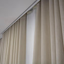 Cortina Gaze de Linho Com Forro de Microfibra Para Trilho Suiço Max Simples