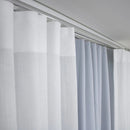 Cortina Gaze de Linho Com Blackout Para Trilho Suiço Simples