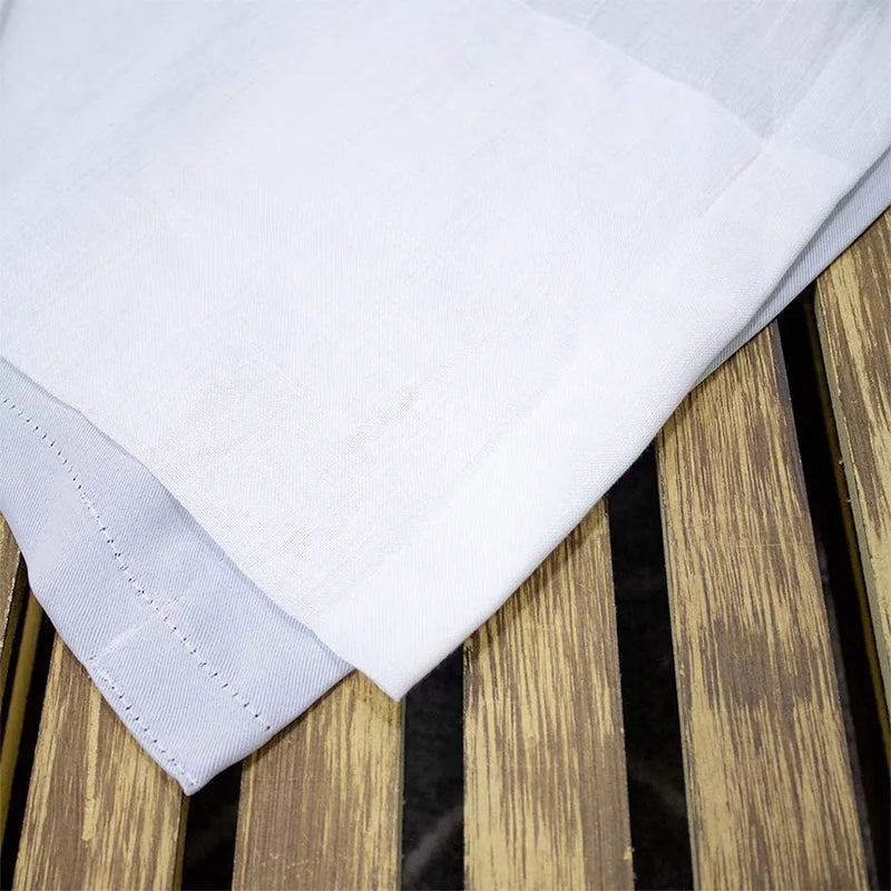 Cortina Gaze de Linho Com Blackout Para Trilho Suiço Simples