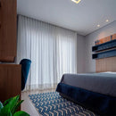 Cortina Gaze de Linho Com Forro de Microfibra Para Trilho Suiço Max Simples