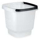 Balde Graduado Quadrado Alça 12l Uz Casa Lavanderia Limpeza Cor Transparente C/ Alça Preto