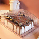 Boleira Retangular Acrílica Com Tampa Cores Uz Utilidades Cor Branco