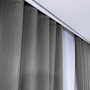 Cortina Gaze de Linho Com Blackout Para Trilho Suiço Simples