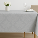 Toalha de Mesa Jacquard Cinza para 8 Lugares 2,40x1,38