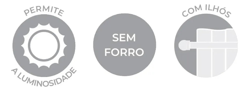 Cortina Gaze de Linho Para Cozinha, Sem Forro