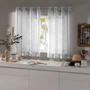 Cortina Gaze de Linho Para Cozinha, Sem Forro