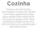 Cortina Gaze de Linho Para Cozinha, Sem Forro