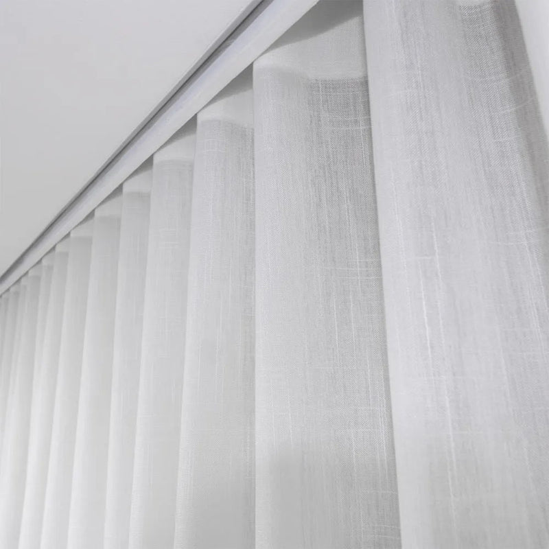 Cortina Gaze Linho Sem Forro Para Trilho Suiço Simples