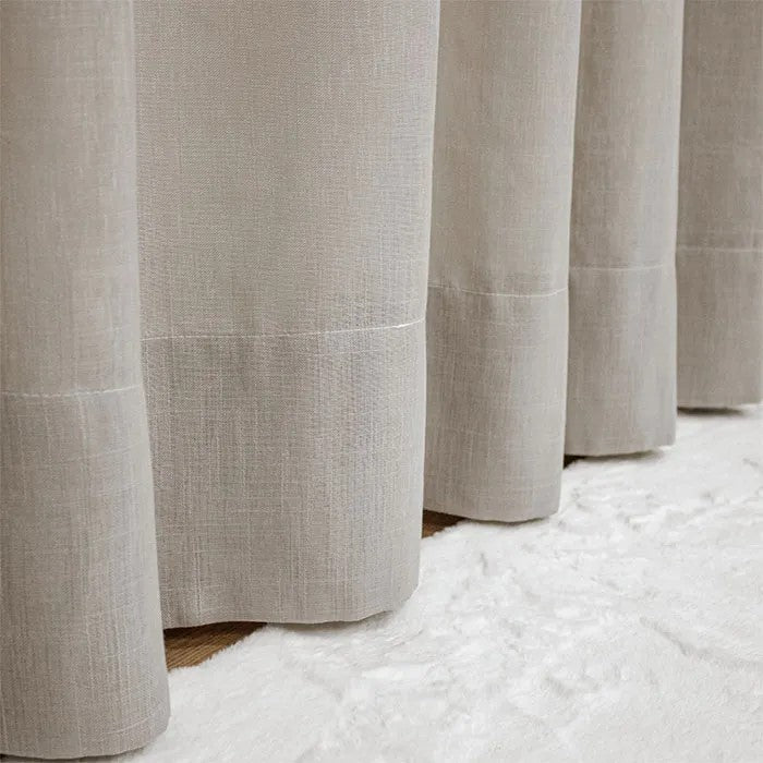 Cortina Gaze Linho Sem Forro Para Trilho Suiço Simples