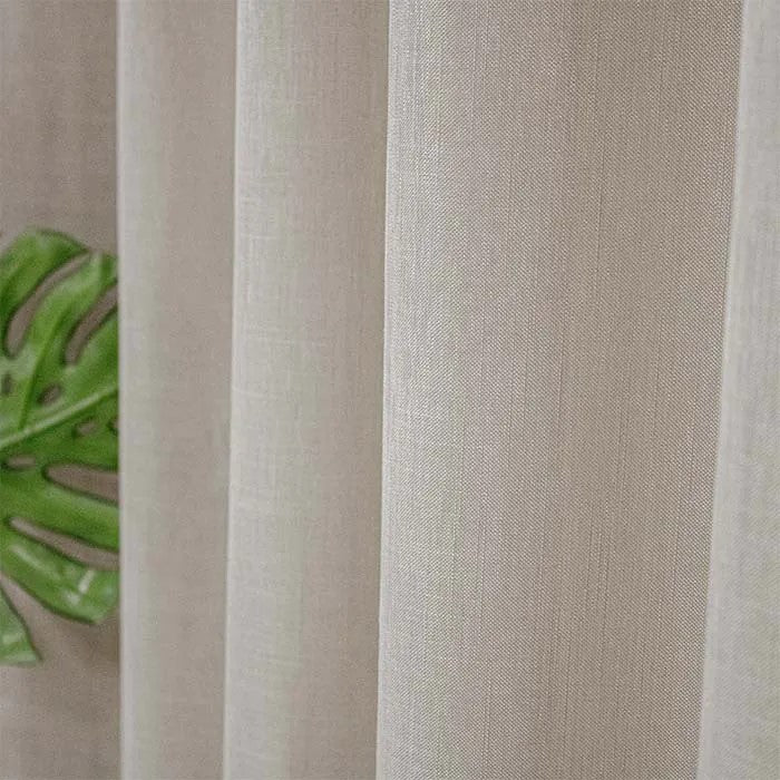 Cortina Gaze Linho Sem Forro Para Trilho Suiço Simples