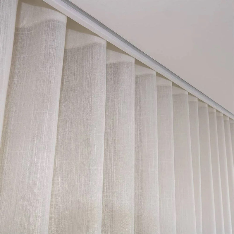 Cortina Gaze Linho Sem Forro Para Trilho Suiço Simples