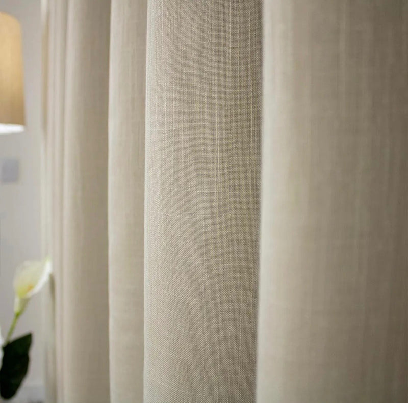 Cortina Gaze Linho Sem Forro Para Trilho Suiço Simples