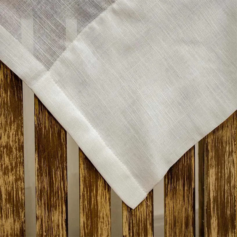 Cortina Gaze Linho Sem Forro Para Trilho Suiço Simples