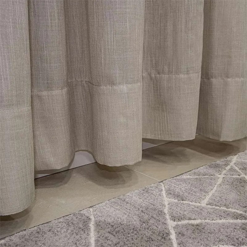 Cortina Gaze Linho Sem Forro Para Trilho Suiço Simples