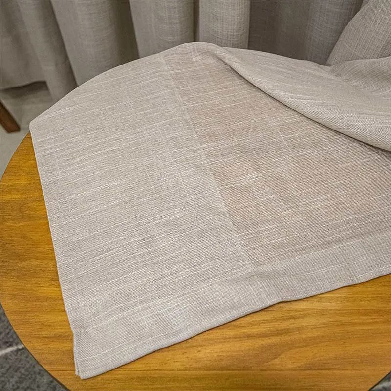 Cortina Gaze Linho Sem Forro Para Trilho Suiço Simples