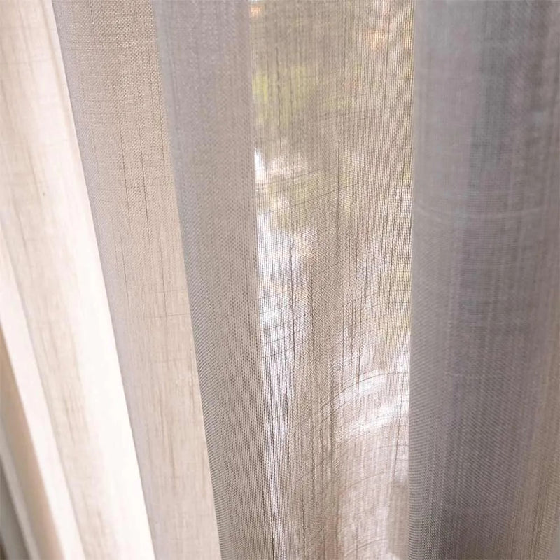 Cortina Gaze Linho Sem Forro Para Trilho Suiço Simples