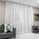 Cortina Gaze Linho Sem Forro Para Trilho Suiço Simples