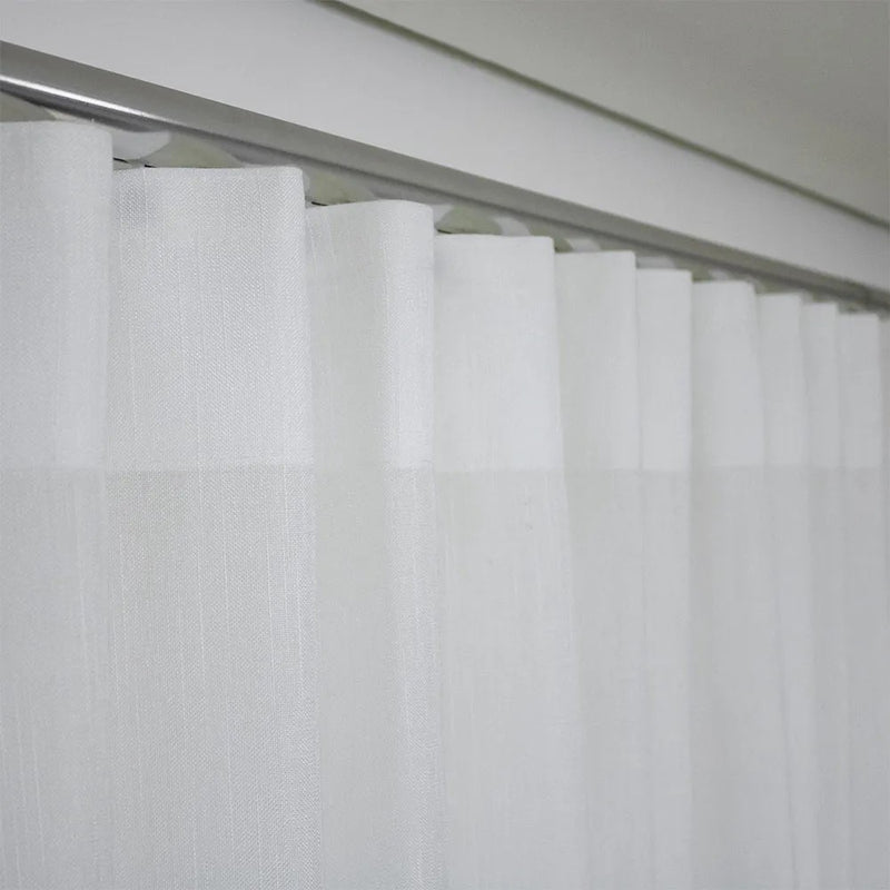 Cortina Gaze Linho Sem Forro Para Trilho Suiço Simples