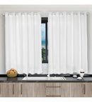 Cortina Voil Liso Branco Para Cozinha