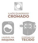 Cortina Voil Liso Com Forro Para Varão