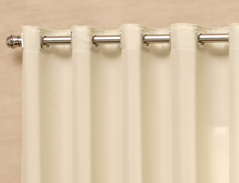 Cortina Voil Liso Com Forro Para Varão