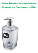 Porta Sabonete Liquido Em Acrílico 300ml Transparente Uz Transparente
