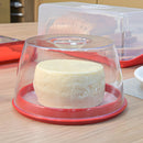 Queijeira Com Tampa Porta Queijos Frios Acrílico Vermelho Uz