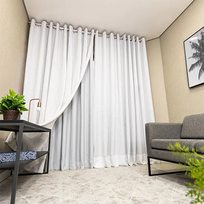 Cortina Gaze Linho com Forro de Blackout para Varão