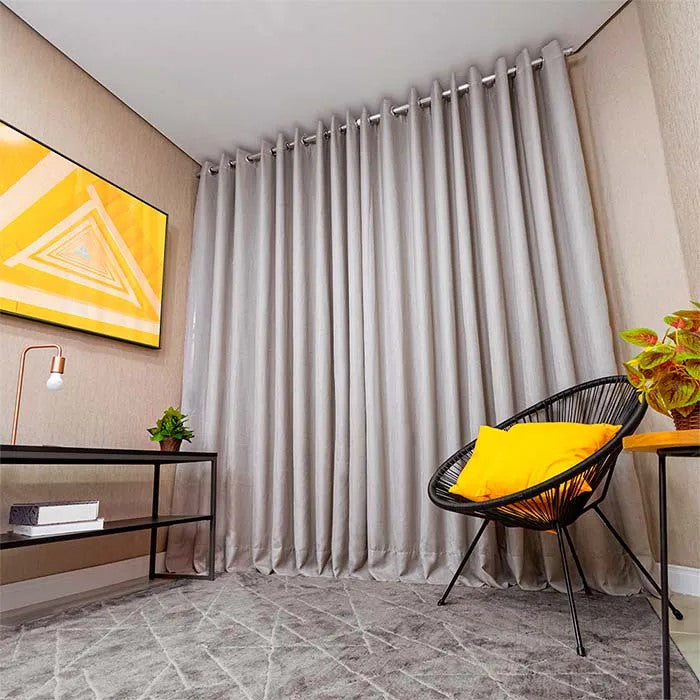 Cortina Gaze Linho com Forro de Blackout para Varão