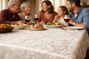 Toalha de Mesa Jacquard 6 lugares Branco 2,00x1,38