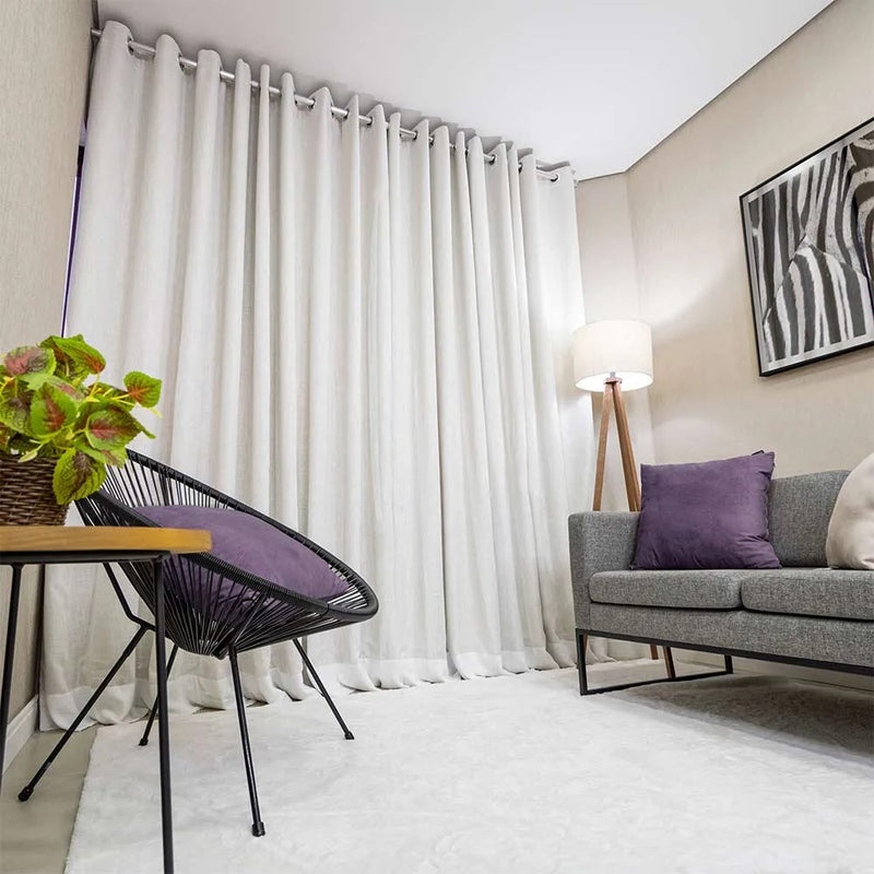 Cortina Gaze Linho com Forro de Blackout para Varão